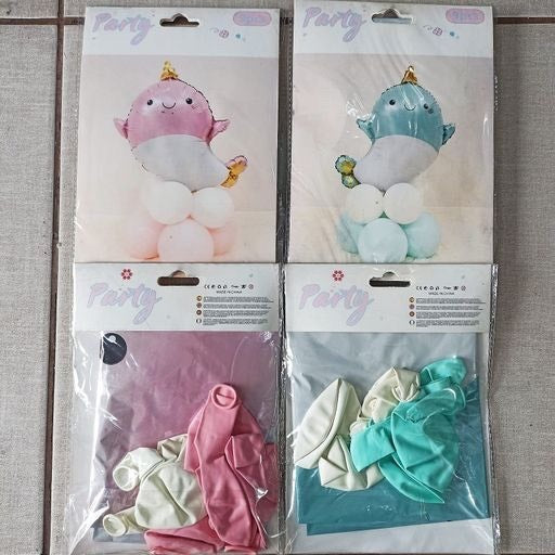 Set de globos tiburón 9pcs. C5729