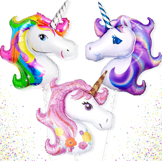 Paq. 10 globos en forma de unicornio 10". LM101